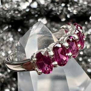 Rhodolite Garnet Stackable Ring | Sterling Silver